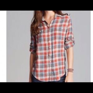 Jachs Girlfriend Bea Plaid Flannel Button Down